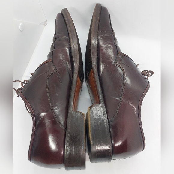 Ferragamo Men\'s Shoes Oxford Leather Burgundy Made in Italy Size US 8.5 2E main image 9